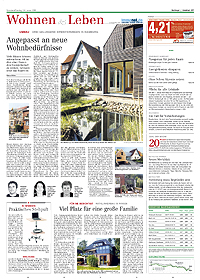 Angepasst an neue Wohnbedürfnisse - in: Hamburger Abendblatt vom 03./04.01.2009 Angepasst an neue Wohnbedürfnisse - in: Hamburger Abendblatt vom 03./04.01.2009